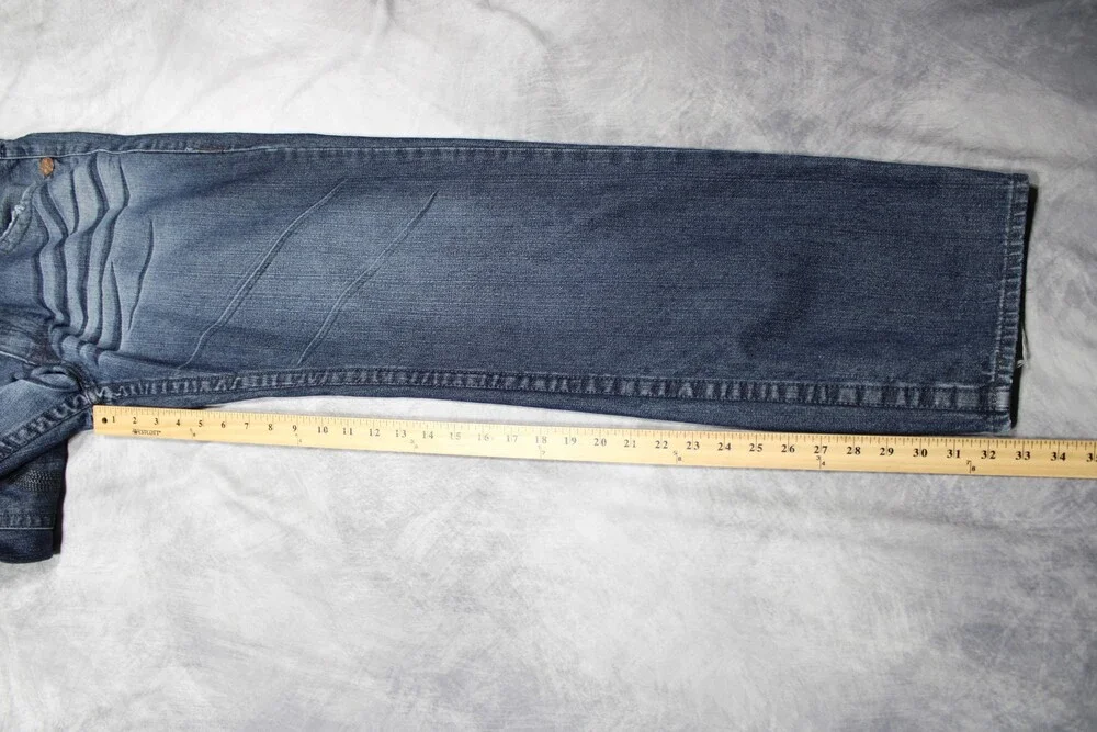 True Religion Billy Big T Jeans Mens 36 Bootcut Blue Whiskered Made USA